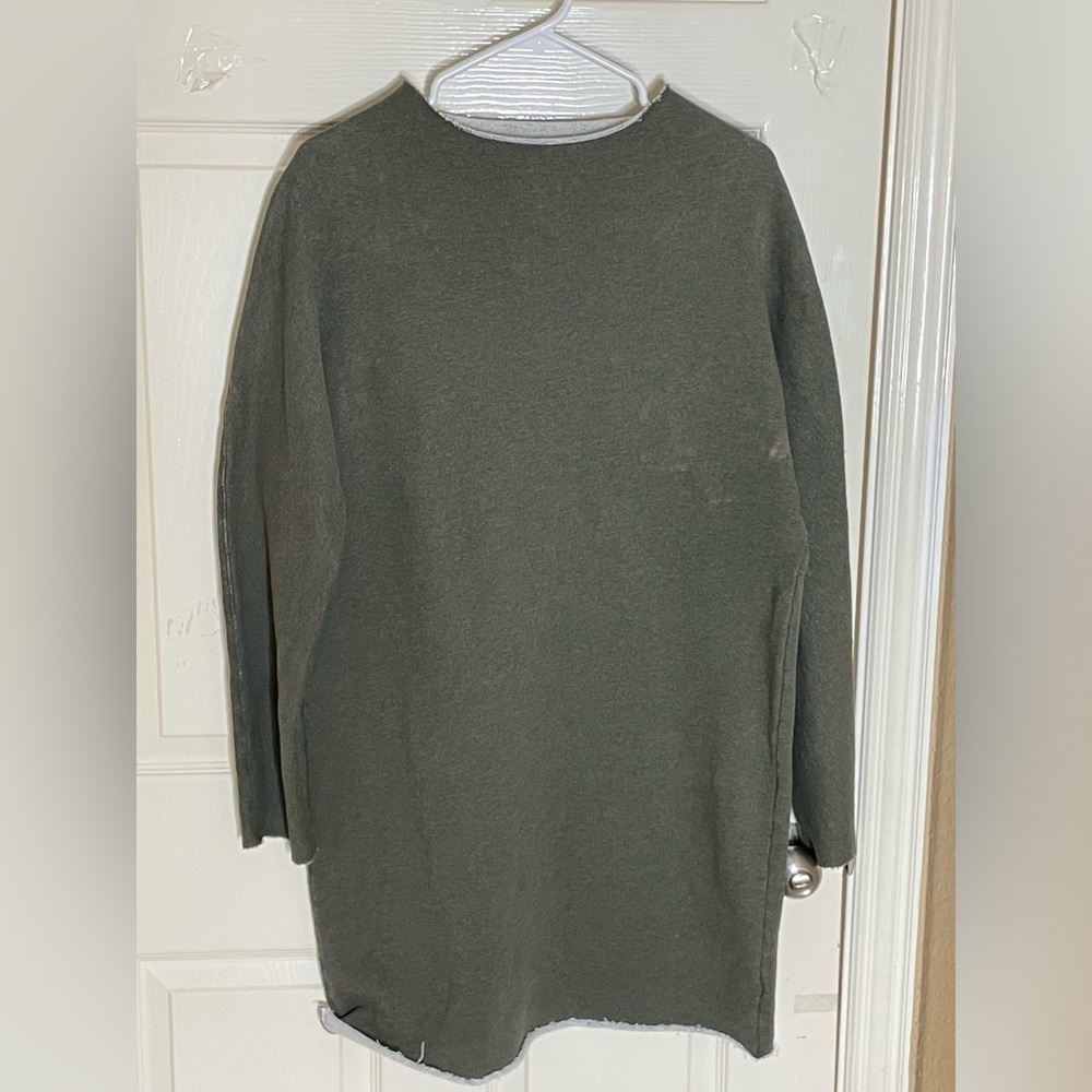 Frank And Eileen Effie L/S Funnel Neck Capelet in Forest Green Large​​​​​​​​​​​ - Picture 9 of 12